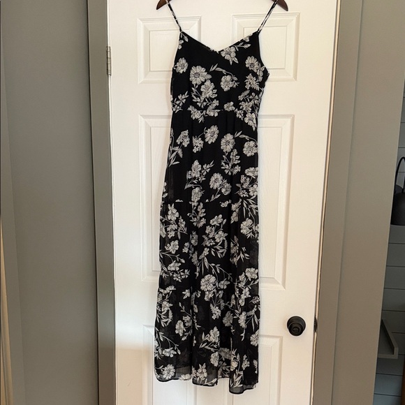 J. Crew Floral Black and White Maxi Dress - Picture 1 of 6
